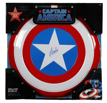 Stan Lee Signed Captain America Full Size Metal Shield
